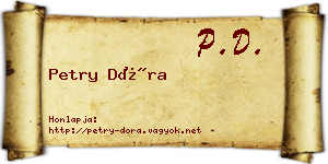 Petry Dóra névjegykártya